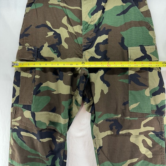 Vintage US Military Pants Men's L Long Woodland Camo Ripstop Hot Weather Cargo - Picture 6 of 16